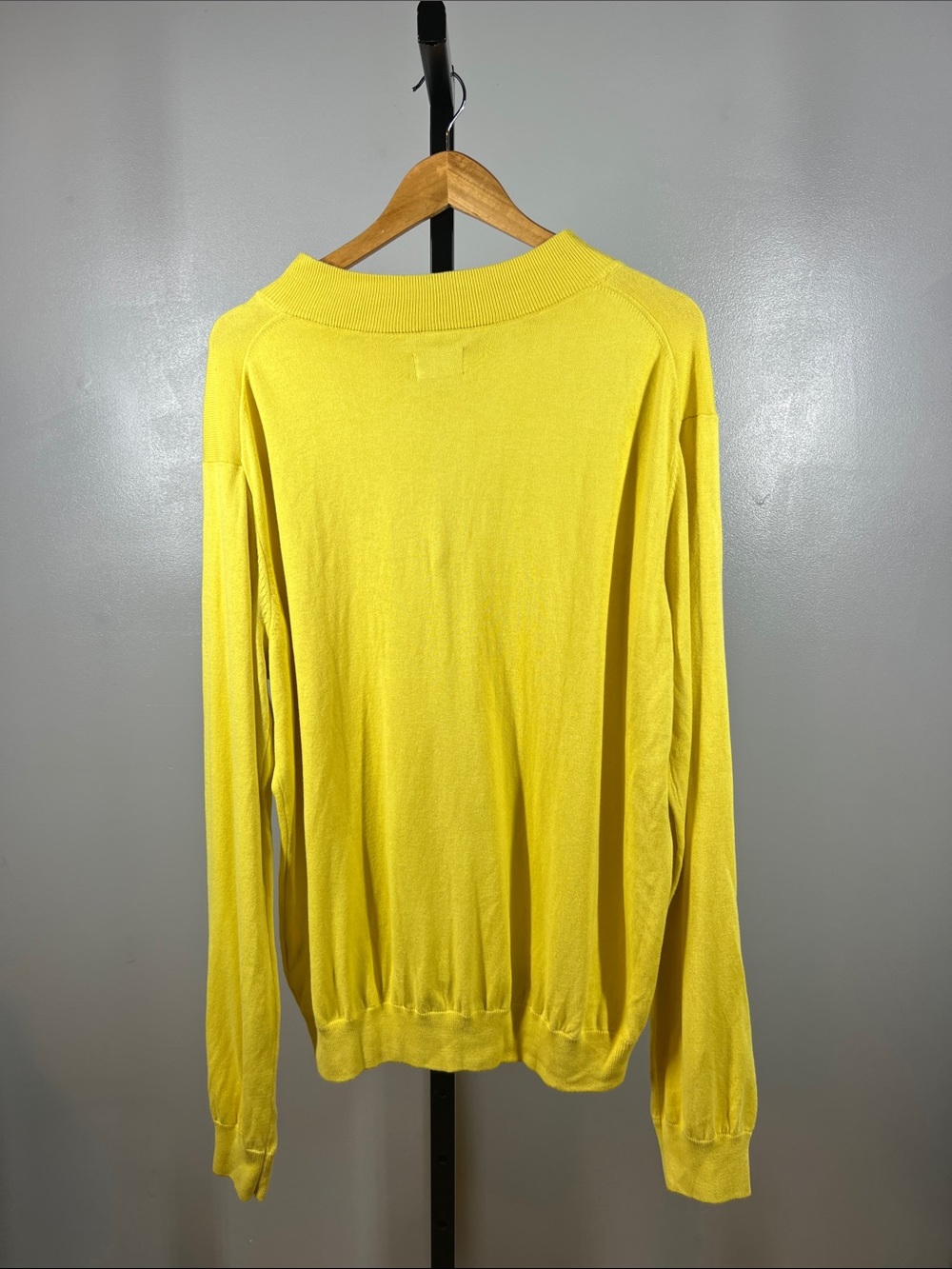 Graham Luxe  Lightweight Zip Sweater in Bright Yellow - Picture 2 of 5